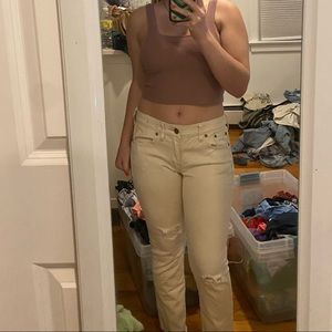 Madewell Raw Hem Straight Leg Jean